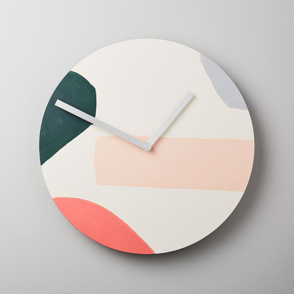 Painterly Wall Clock West Elm