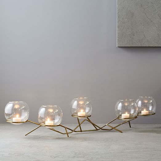 Brass & Glass Globe Centerpiece