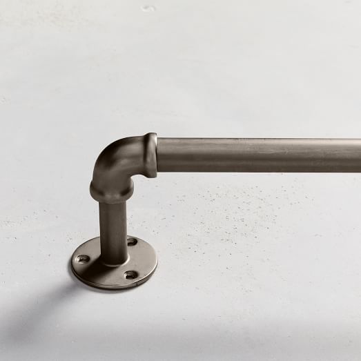 Industrial Pipe Adjustable Curtain Rod Rubbed Iron Industrial Pipe Adjustable Curtain Rod, Steel Pipe Curtain Rod