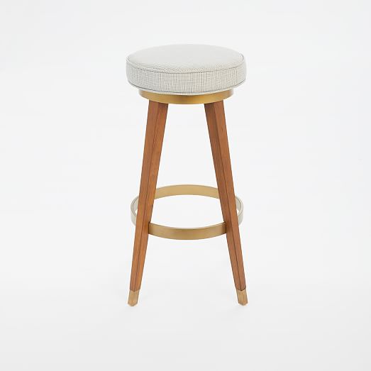 mid century backless counter stool