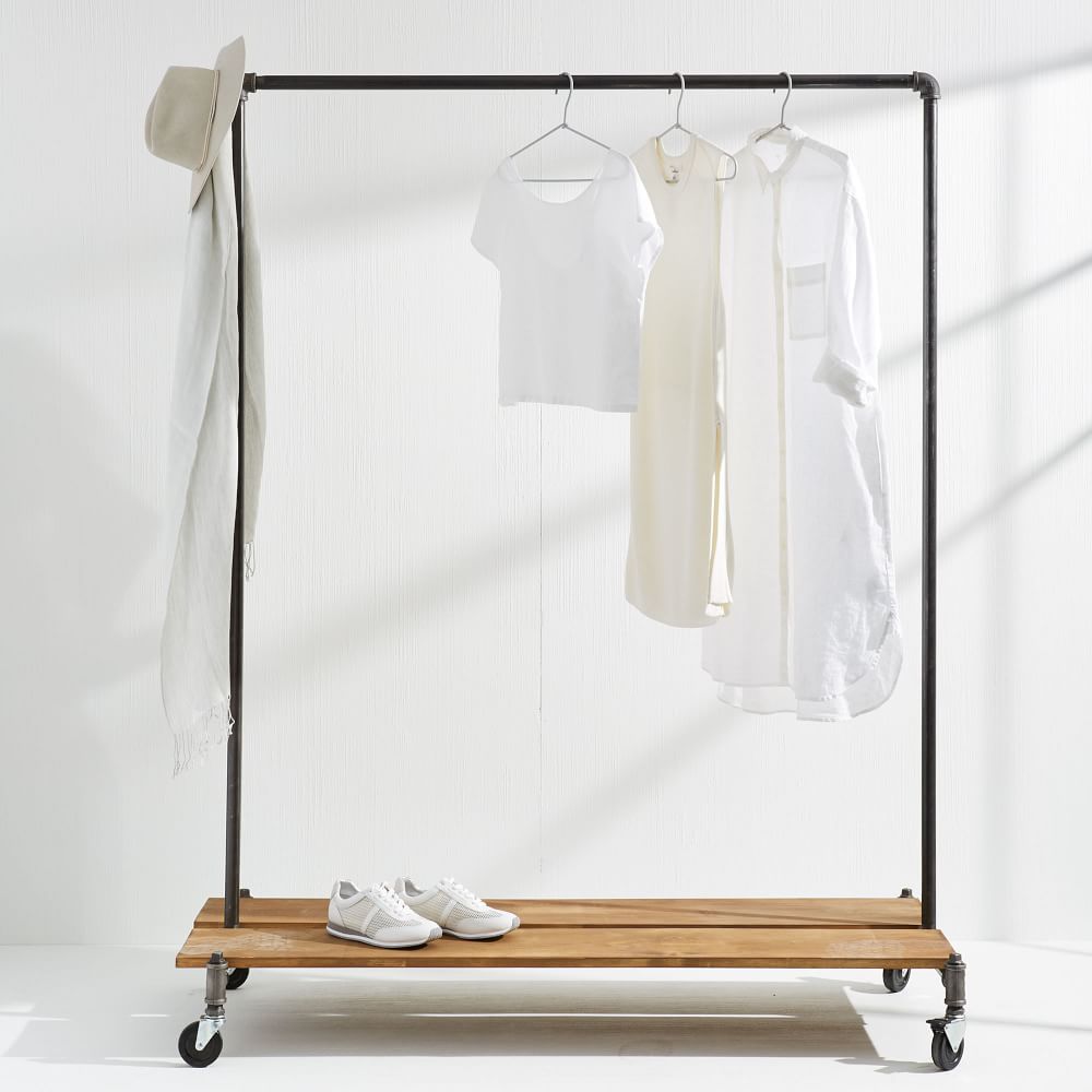 Monroe Trades Clothing Rack &amp;amp; Distressed Wood Platform