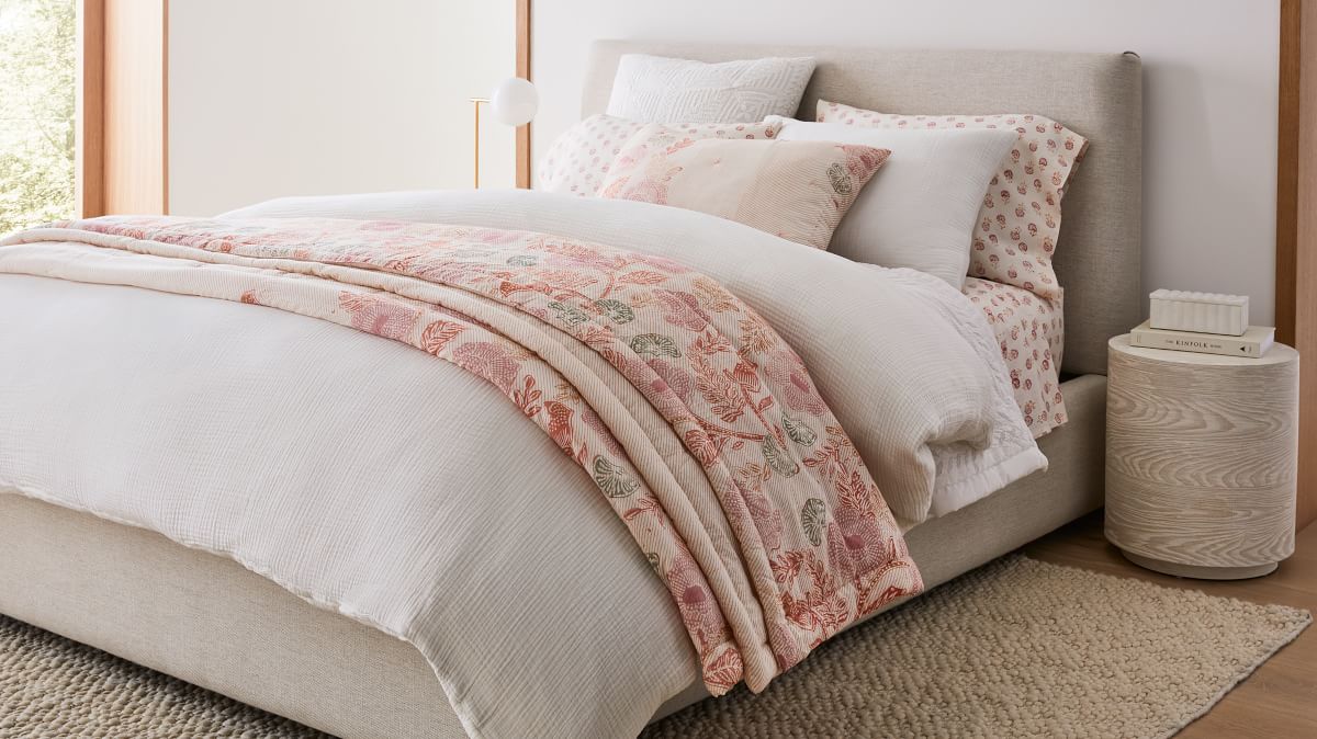 Floral Block Print Quilt & Shams West Elm