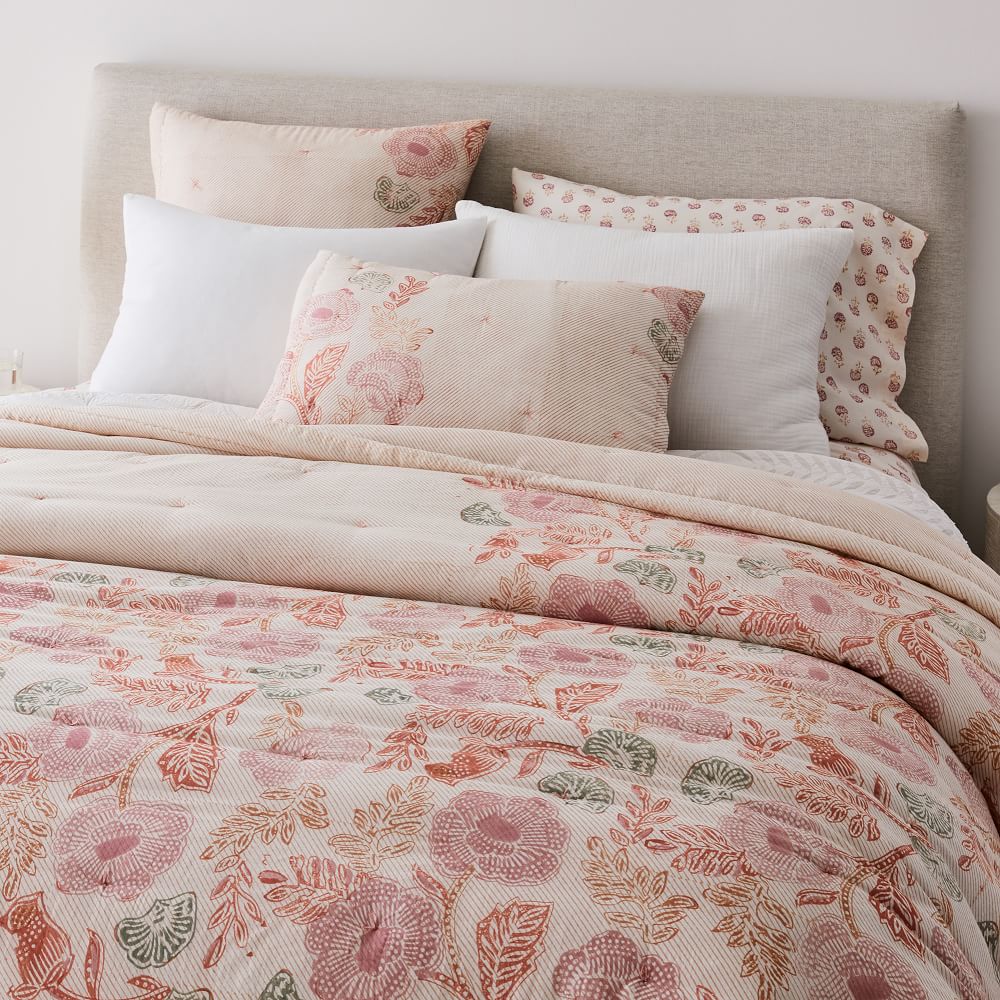 Floral Block Print Quilt & Shams West Elm