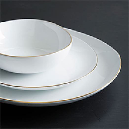 dinner plates with gold trim