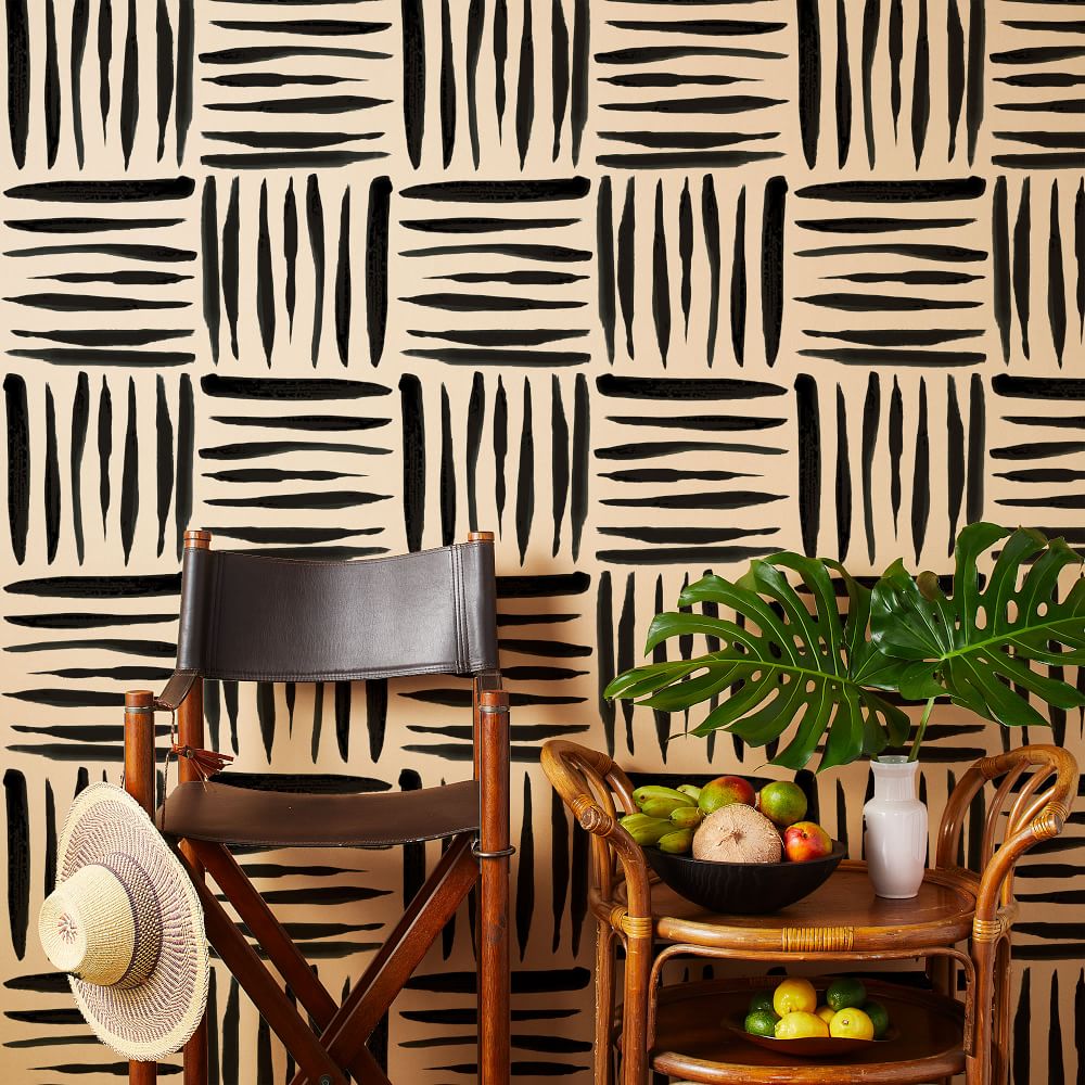 Wallshoppe Watercolor Weave by Nathan Turner Wallpaper | West Elm