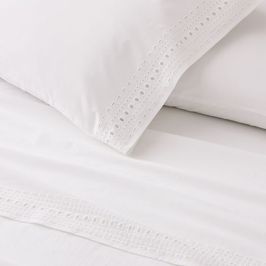 eyelet pillow cases