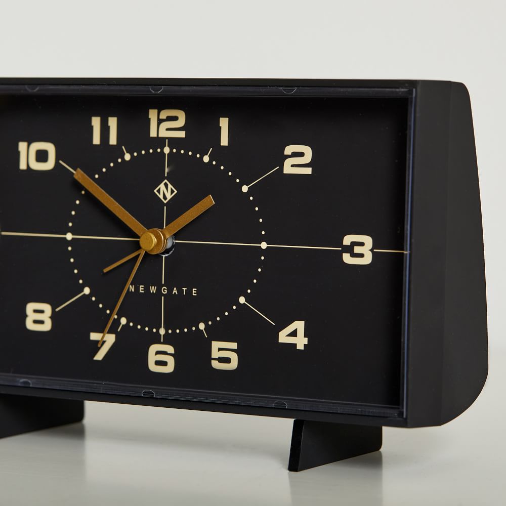 Newgate Wideboy Analog Alarm Clock Black West Elm