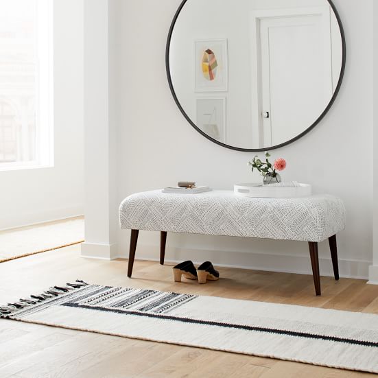 Metal Framed Mirror, Antique Brass, Oversized Circle West Elm