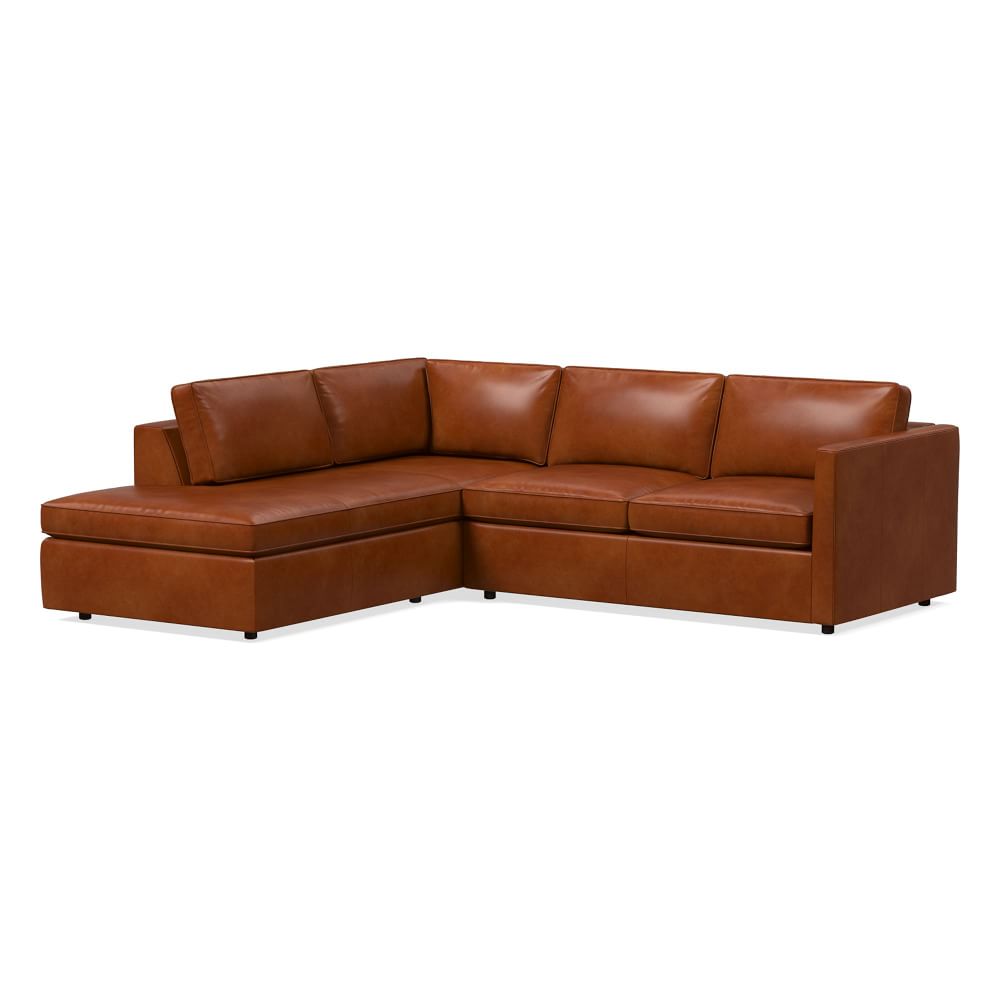 Harris Leather 2Piece Terminal Chaise Sectional West Elm