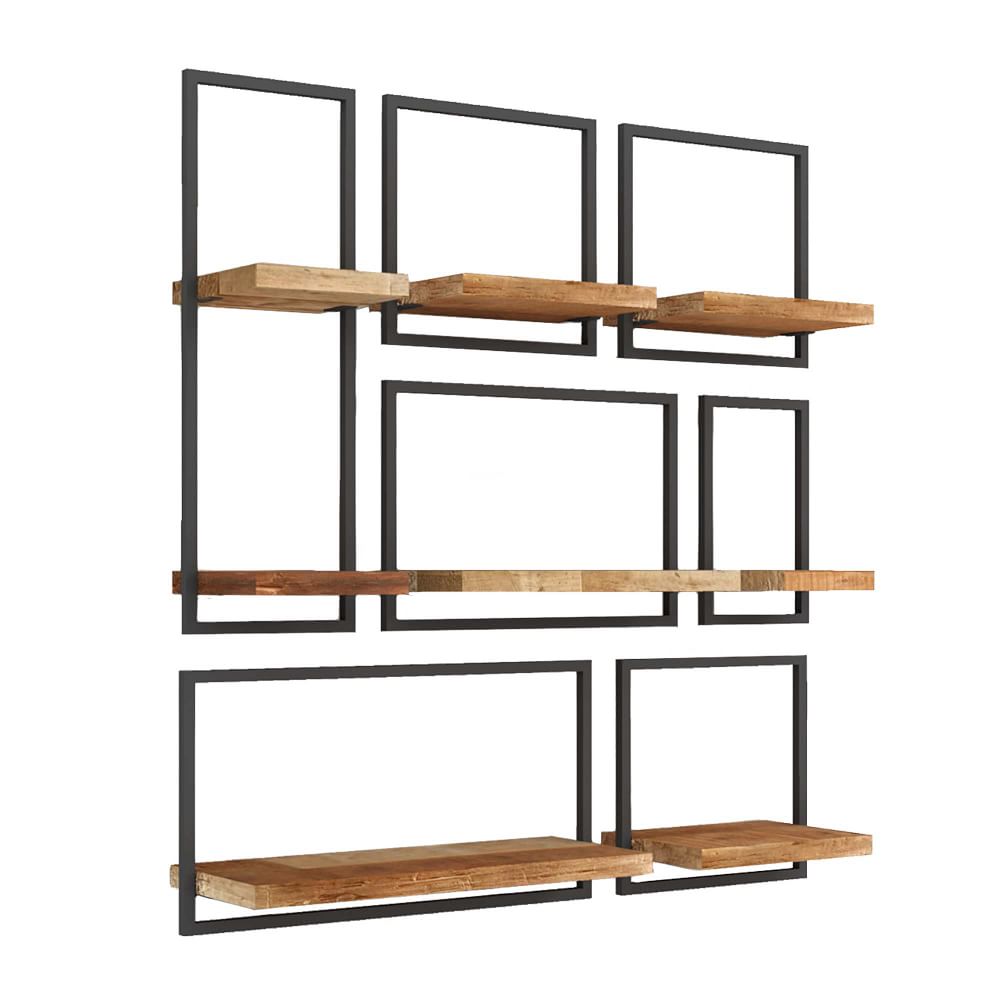 Wall Shelfmate Wood & Metal Wall Shelves Collection Oak/Black West Elm