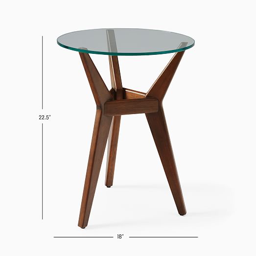 Jensen Round Side Table Glass Jensen Round Side Table Glass, Round Nesting Tables Glass
