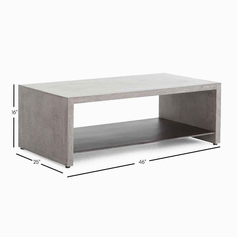 Industrial Concrete Coffee Table West Elm
