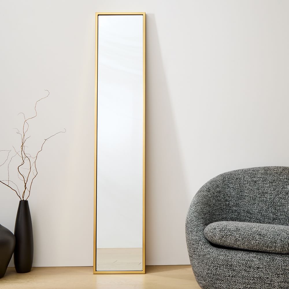 Metal Frame Narrow Floor Mirror 72, Arch Leaning Floor Mirror Golden Goose