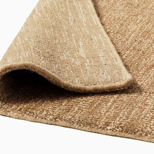 Hand Loomed Wool Jute Rug, Jute Rug Without Backing Board