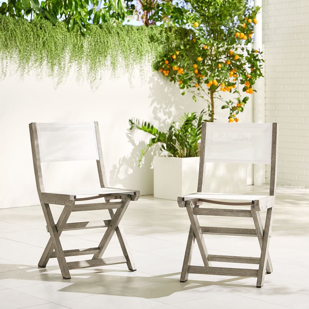Portside Outdoor Folding Textilene Bistro Chair West Elm