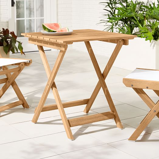 Portside Outdoor Folding Bistro Table, Foldable Outdoor Furniture