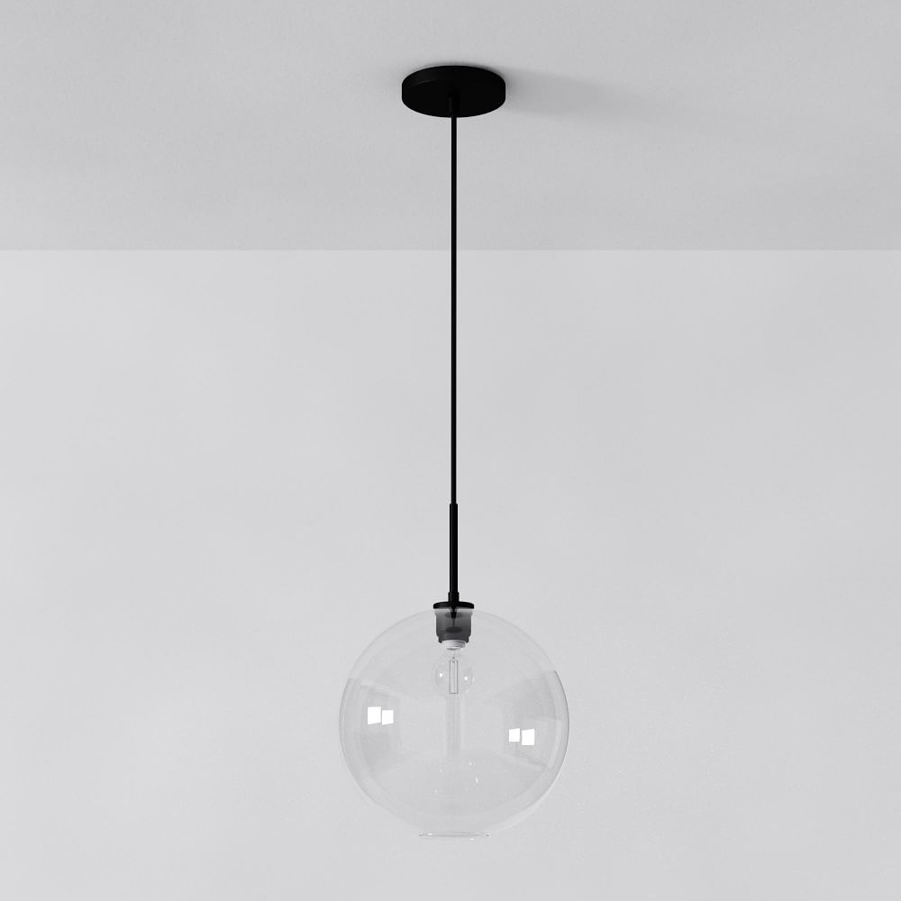 Sculptural Glass Globe Pendant Clear West Elm 