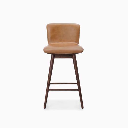 Boulder Leather Swivel Counter Stool, Leather Counter Stool Swivel