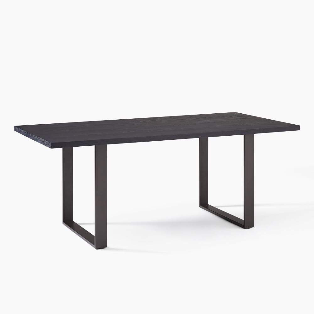 Tompkins Industrial Dining Table Ash Black West Elm