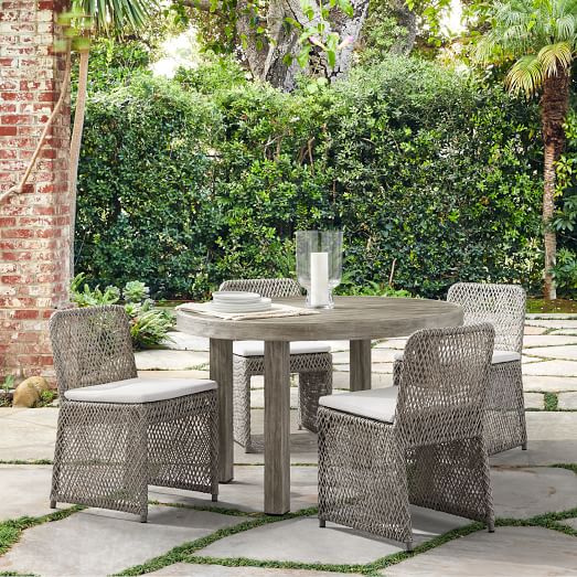 Portside Outdoor Round Dining Table 48 60 Coastal Chairs Set Portside Outdoor Round Dining Table 48, Coastal Round Dining Table Set