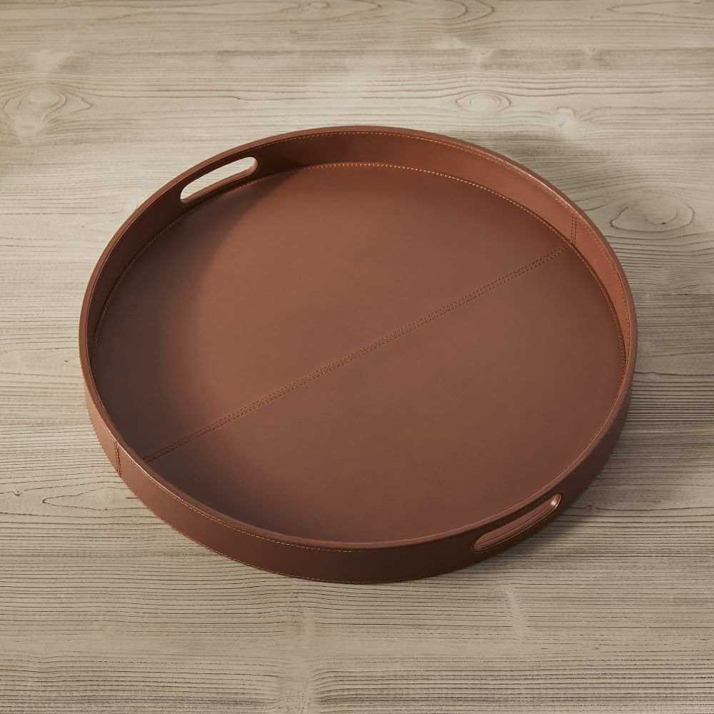 Larsen Faux Leather Trays West Elm
