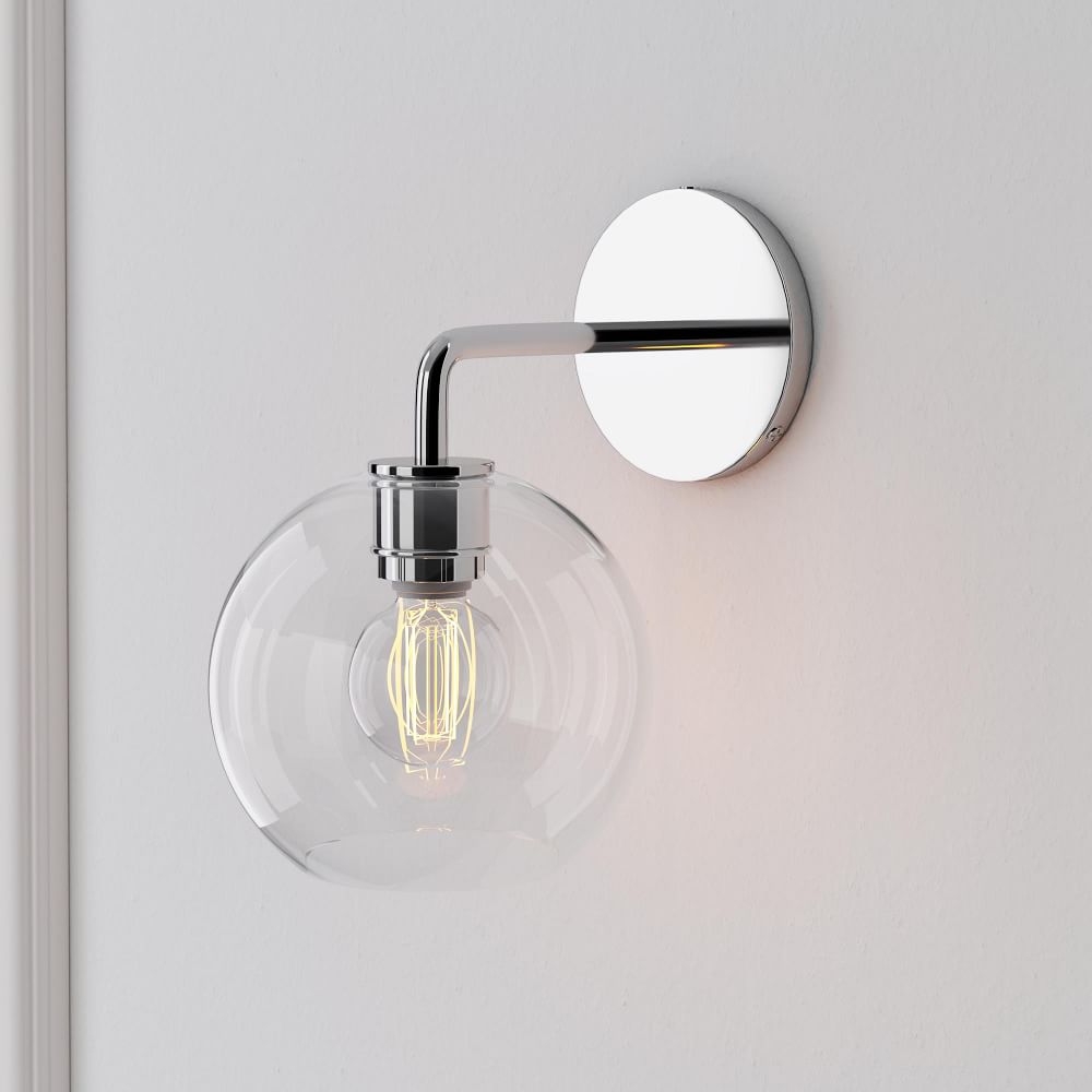 Sculptural Glass Globe Wall Sconce - Small | West Elm