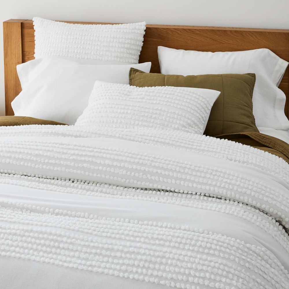 hadley ruched cotton duvet cover 