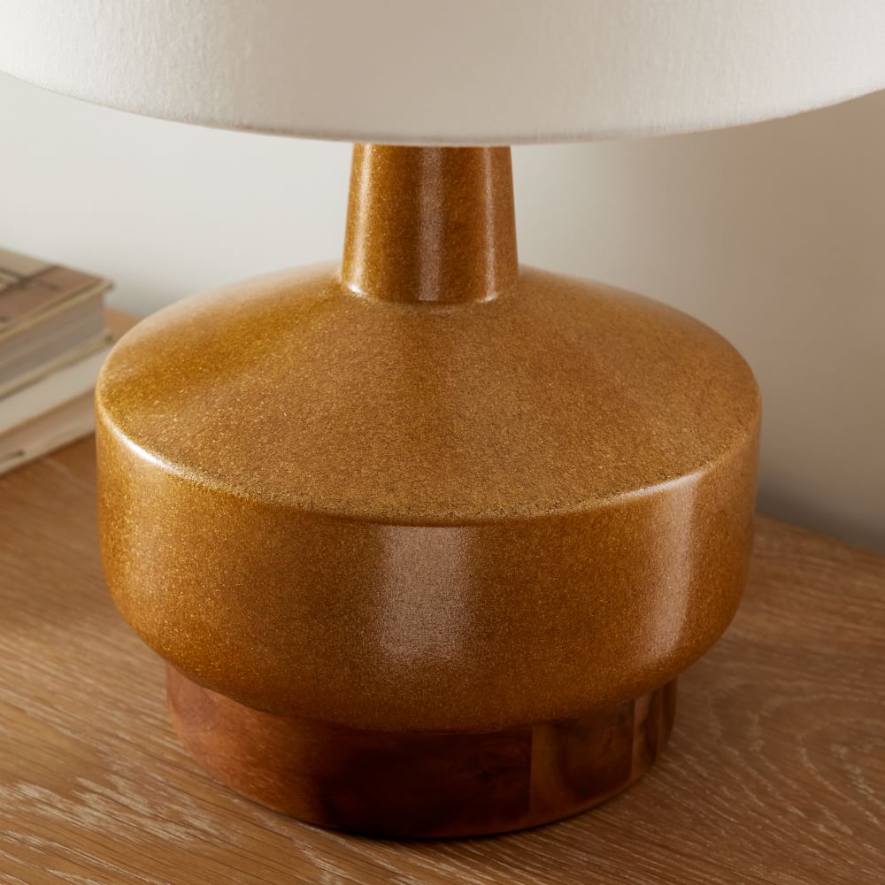 Wood & Ceramic Table Lamp - Medium | West Elm