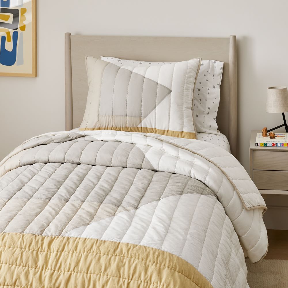 Airy Cotton Voile Geo Kids Quilt & Shams | West Elm