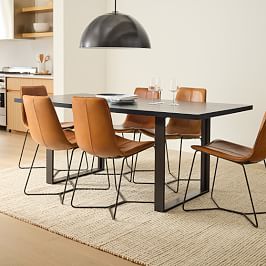 west elm leather dining room chairs