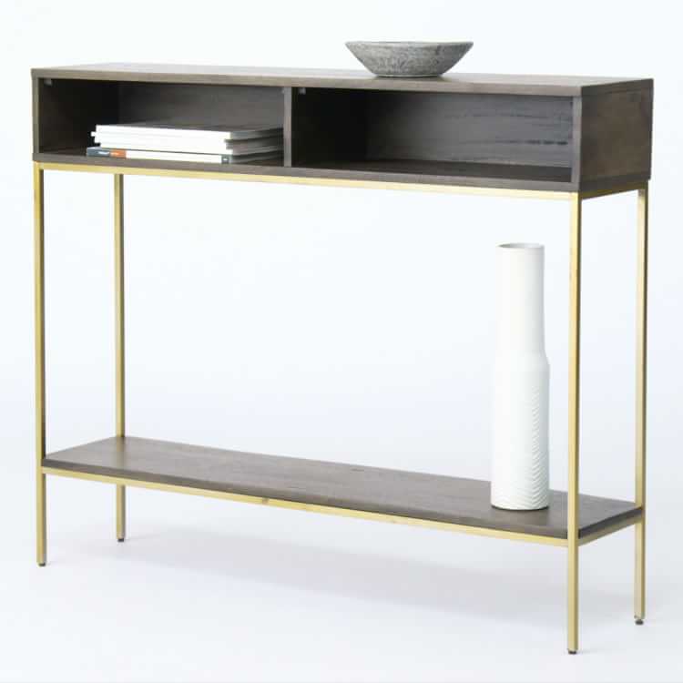 Industrial Storage Skinny Console 42, 42 Tall Console Table
