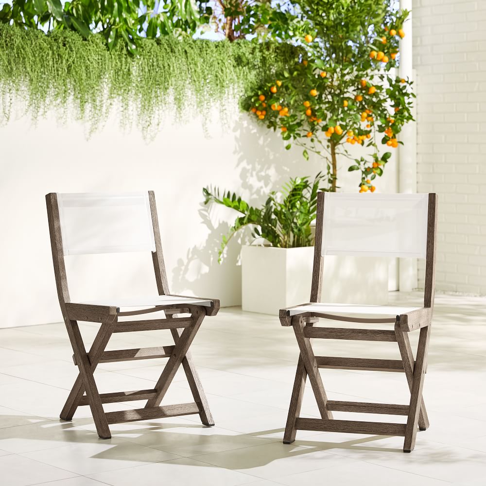 Portside Outdoor Folding Textilene Bistro Chair West Elm