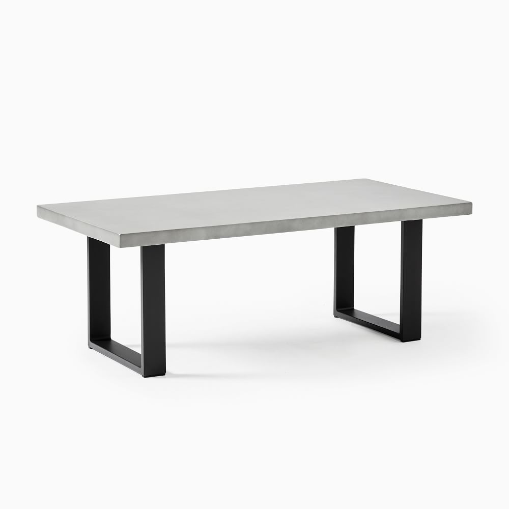 Portside Aluminum Outdoor Concrete Coffee Table (50.5") West Elm