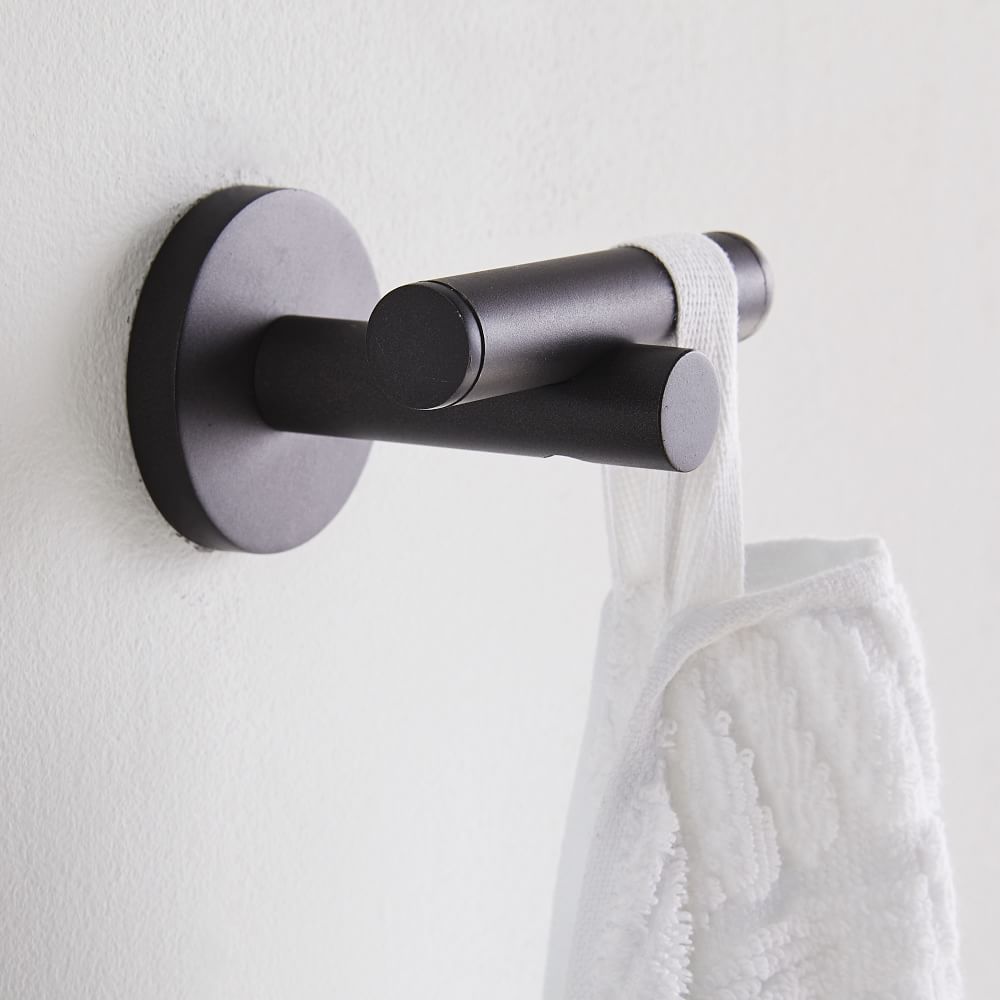 Modern Overhang Bathroom Hardware – Dark Bronze | West Elm