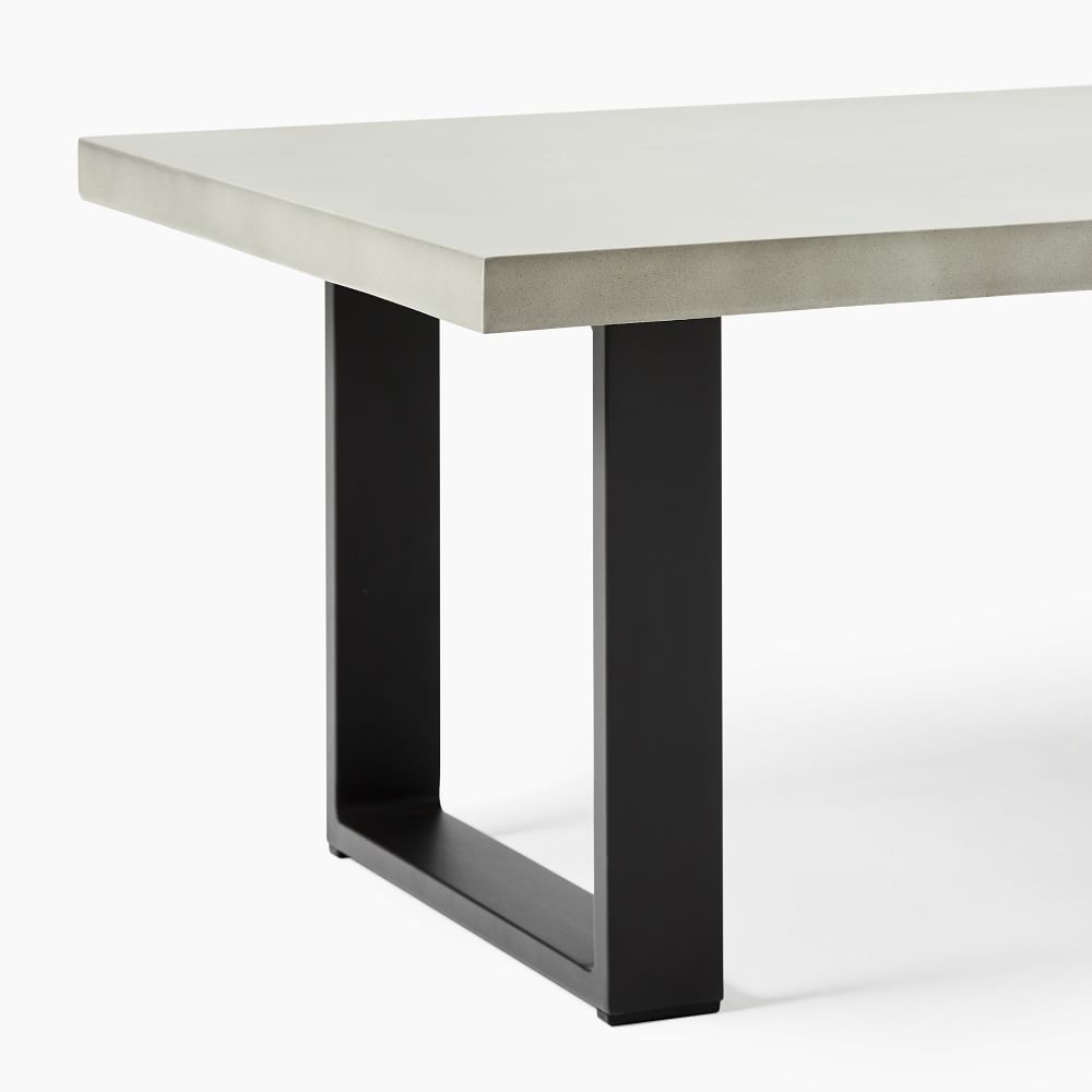 Portside Aluminum Outdoor Concrete Coffee Table (50.5") West Elm
