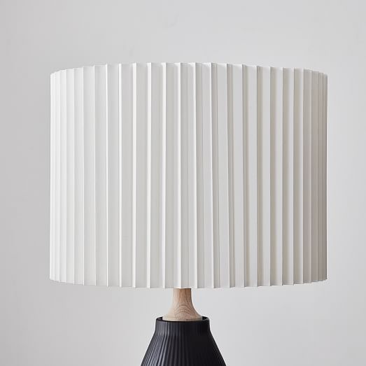 Drum Table Lamp Shades 9 11, White Pleated Drum Lamp Shades
