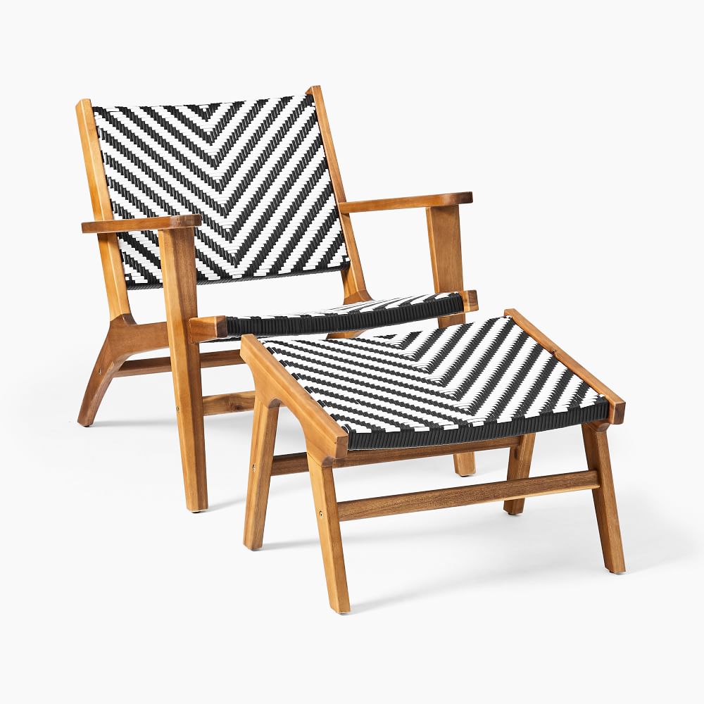 Bondi Outdoor Lounge Chair & Ottoman Set | West Elm