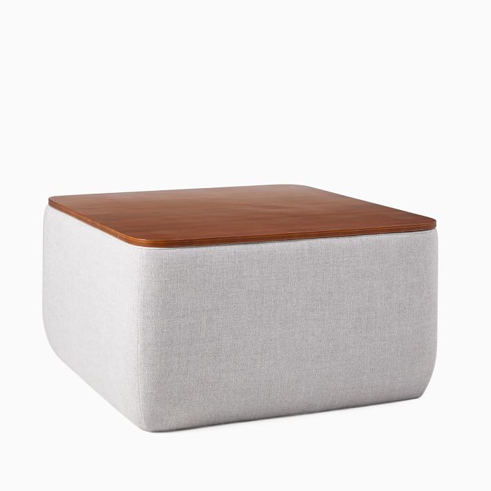 upholstered square storage ottoman o