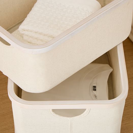 White Plastic Studio Storage Basket Crate School Office Kitchen Tidy Organiser
