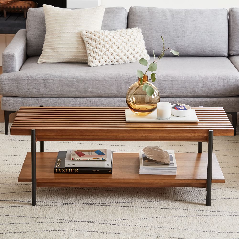 Coffee Table Living Room Wooden Fir Brushed 120*60*40 H 