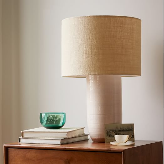 Arianna Pillar Table Lamp, Rabbit Duvet Cover H 038 Magnum