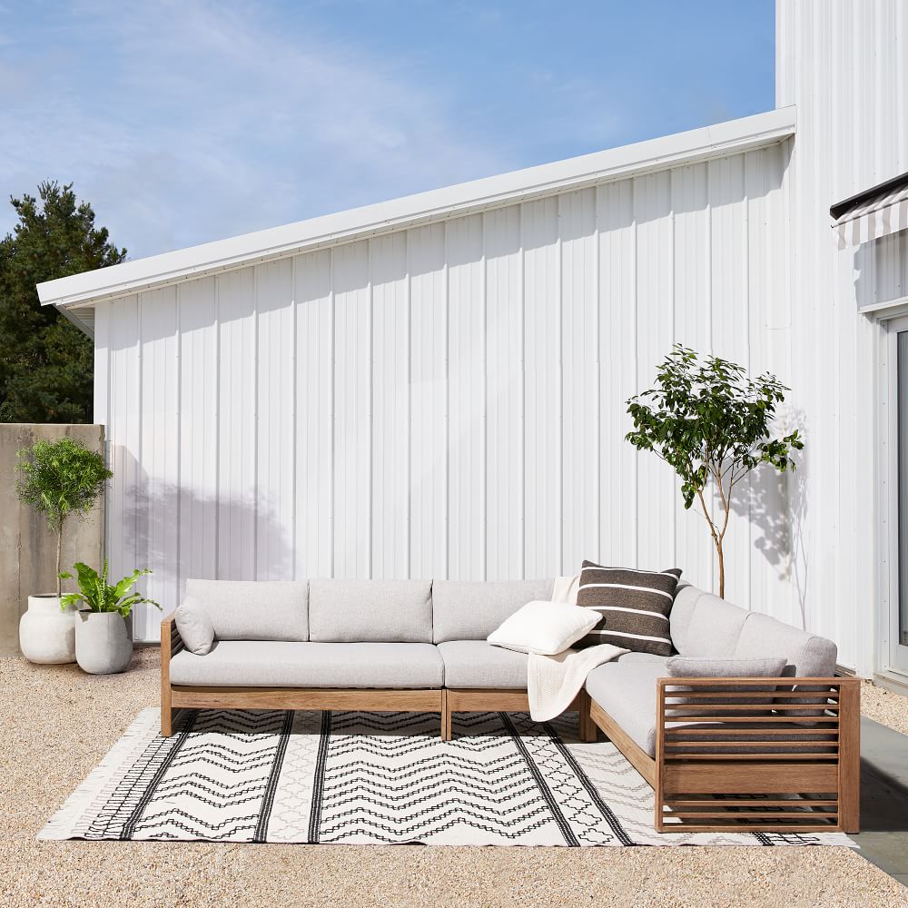 Build Your Own - Santa Fe Slatted Outdoor Sectional | West Elm