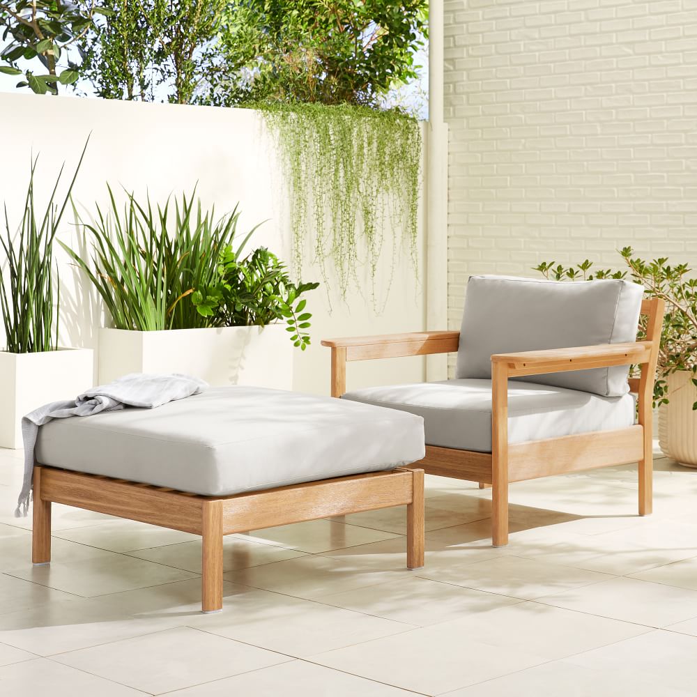 Playa Outdoor Lounge Chair & Ottoman Set West Elm