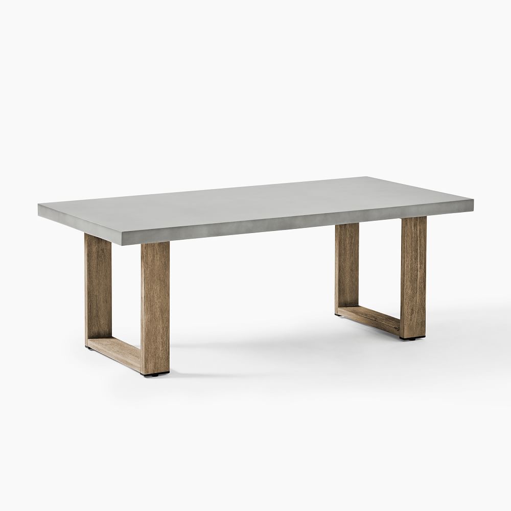 Portside Outdoor Wood/Concrete Coffee Table (50.5") West Elm