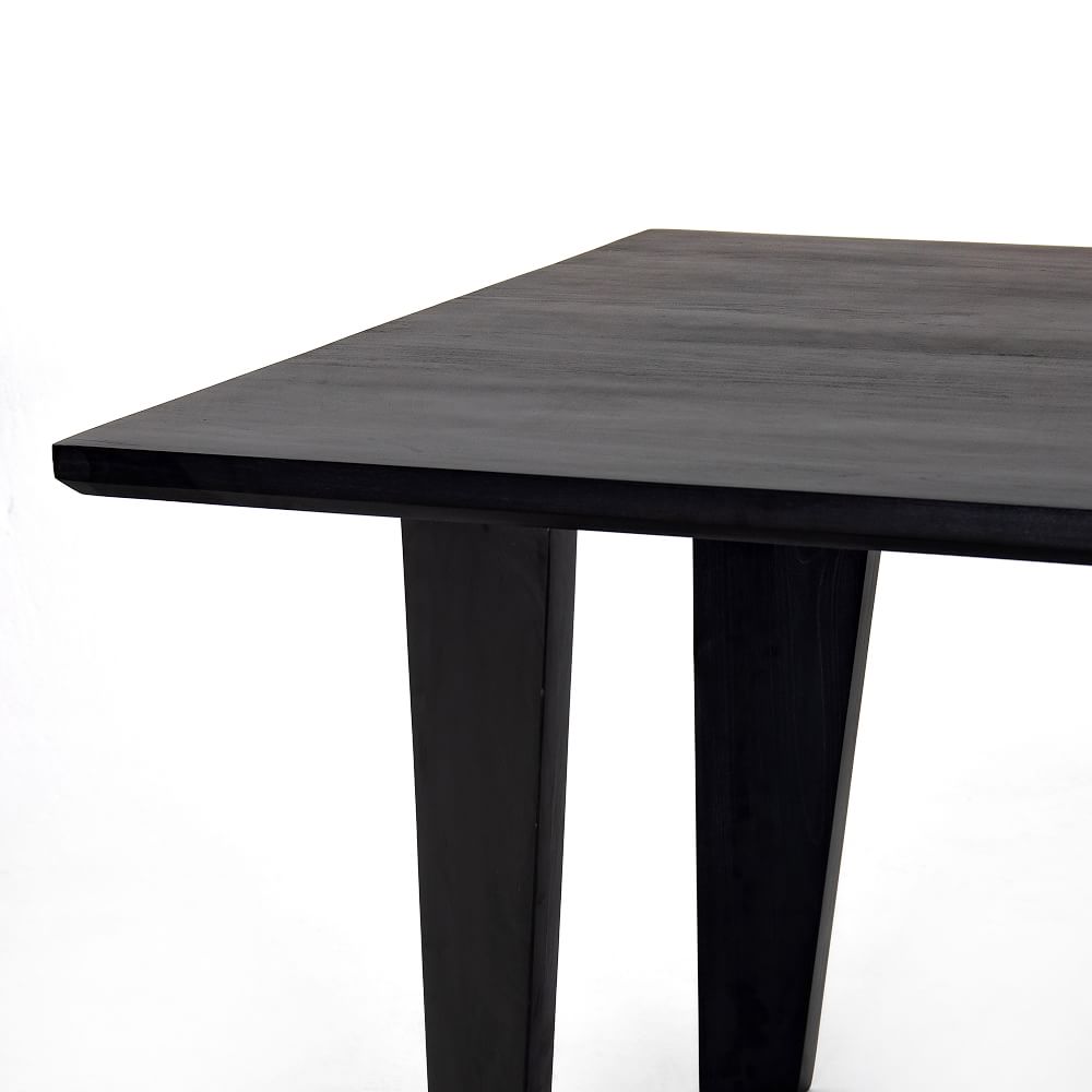 Black Wash Dining Table (87") West Elm