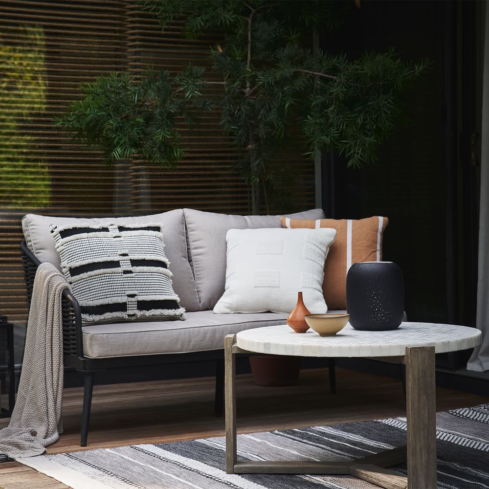 Mosaic Outdoor Round Coffee Table (32") West Elm