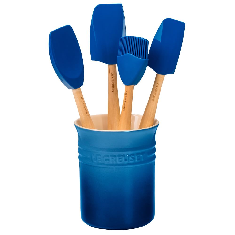 Le Creuset 5 Piece Utensil Set w/ Crock West Elm