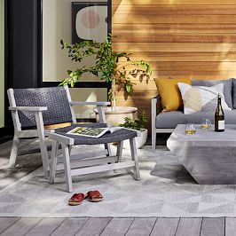 Catania Outdoor Rope Chair - Charcoal