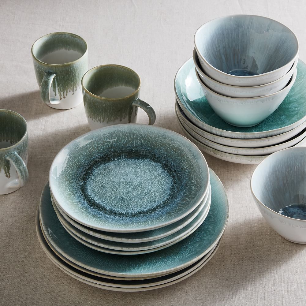 Reactive Glaze Stoneware Dinnerware (Set of 20) (In-Stock & Ready to ...