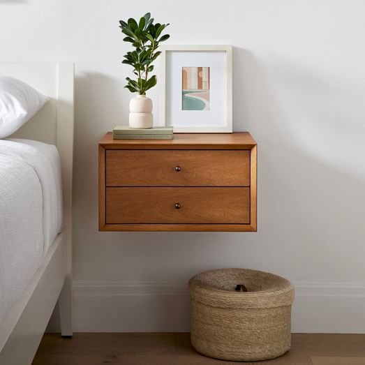 Modern Wall Mounted Floating Bedside Table Cabinet Storage Drawer Nightstand